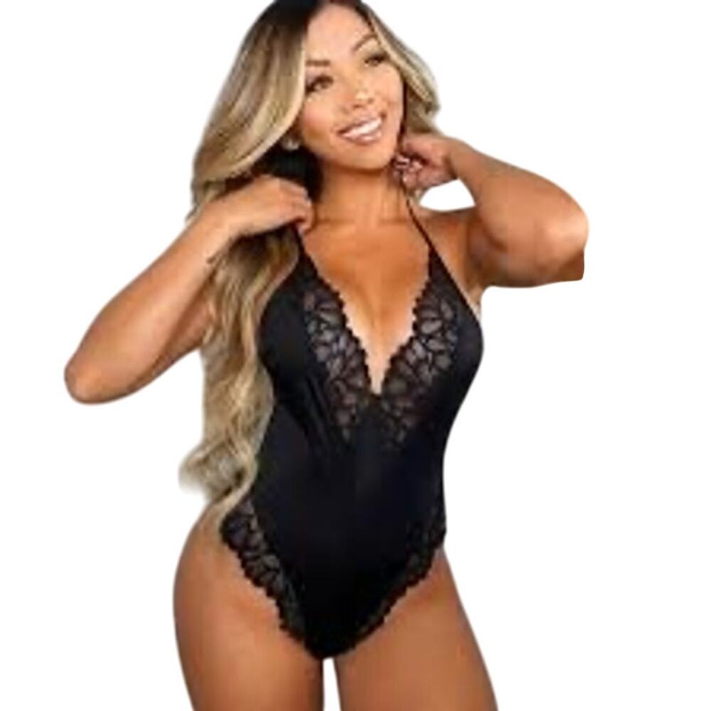 Savage X Fenty Not Sorry Lace Bodysuit Womens Size M